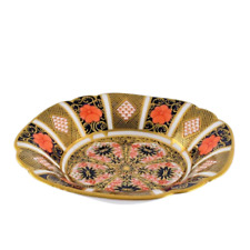 Vintage Royal Crown Derby 1128 Old Imari Round Decorative Bowl 8" 1939
