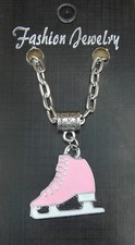 Pink Ice Skate Pendant