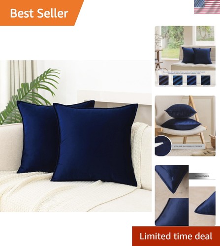 Velvet navy blue throw - navy, pillow