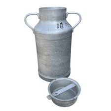 Vintage French Aluminium Milk