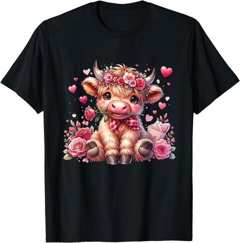Valentine highland cow print - highland,