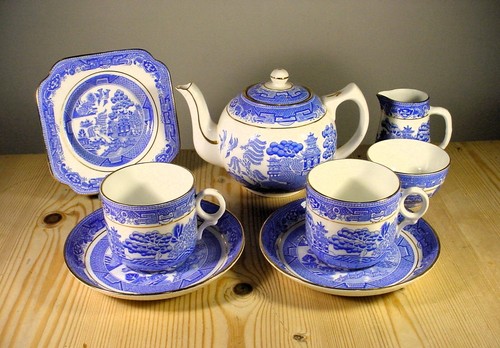 Grafton china blue white - blue,