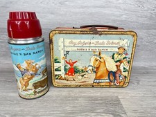 Roy Rogers & Dale Evans, Vintage 1953 Tin Lunch Box & Thermos, Cowboys Western