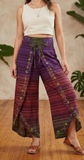Boho wide leg wrap - boho, pants