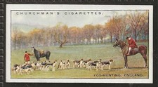 CHURCHMAN-SPORTS & GAMES IN MANY LANDS 1929-#06- FOX HUNTING - ENGLAND 