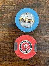 MGM Las Vegas $5 Casino Chip Used plus El Cortez uncirculated $1 chip 