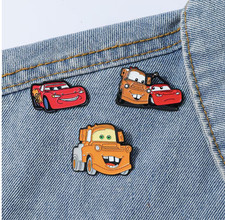 3pcs Cute Cartoon Cars Enamel