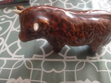 Miniature ceramic Bull shaped
