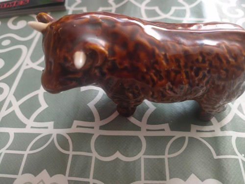 Miniature ceramic bull shaped - miniature,