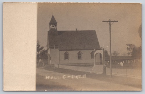 Wall church with - with, cemetery