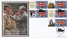 2008 Territorial Army Stamp Sheet - Benham BLCS Off - Wilton (Tank) H/S