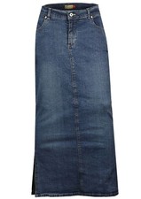 Clove Jeans Stretch Women's Denim Pencil Maxi Skirts-Long Length Plus Size Skirt