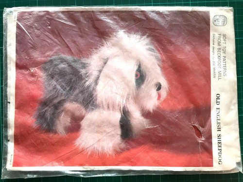 Vintage old english sheepdog - vintage,