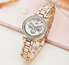 JW Chronograph Style Ladies Girls Analog Watches Women Crystals Bling Wristwatch