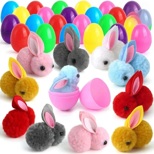 6pcs easter fillable - 6pcs, plastic
