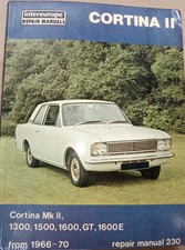 Cortina MK II  1300, 1500, 1600, GT, 1600E  1966-1970 Intereurope Repair Manual
