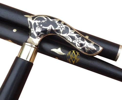 Brass victorian handle wood - victorian,