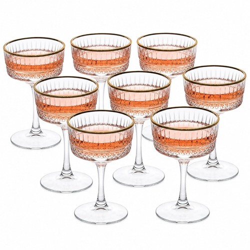 260ml gold rim champagne coupe - 260ml,