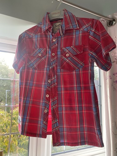 Boys red check shirt - boys,