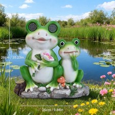 Garden Frog Couple Solar Light