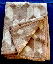 Thick Reversible Double Sided Fleece Single Blanket Throw Geometric Style #Z
