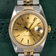 Rolex Datejust 36 16233 Champagne Dial December 1989 with 2013 Rolex Service