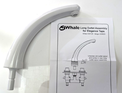 Whale elegance white tap - elegance, spout