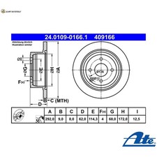 2x BRAKE DISCS 24.0109-0166.1