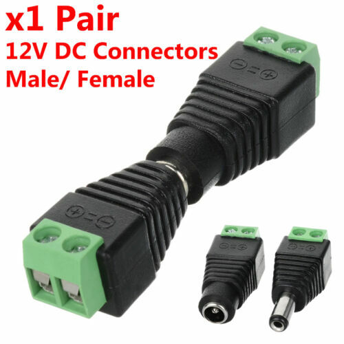Power jack 12v male female - dc,