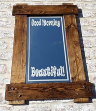 Rustic Mirror 'Good Morning
