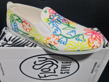 FLOSSY BLANCO WHITE ESPADRILLES SLIP ON PUMPS SHOES