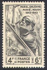 France 1944 Railway/Trains/Rail/Steam Engine/Driver/Transport 1v (n23895)