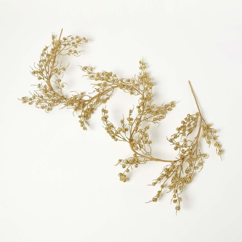 Gold berry garland - berry,