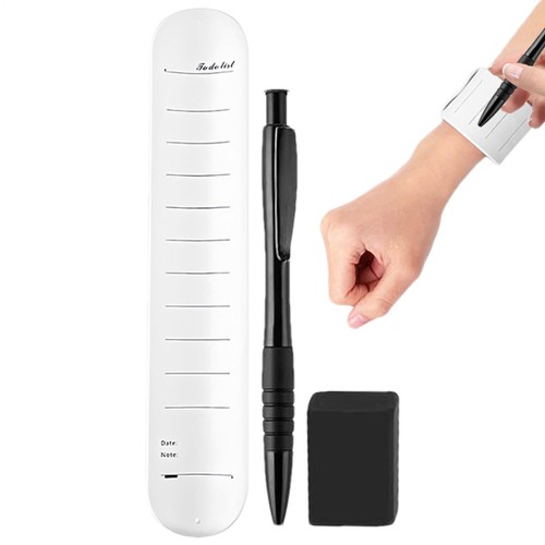 Waterproof writable wrist band - writable,