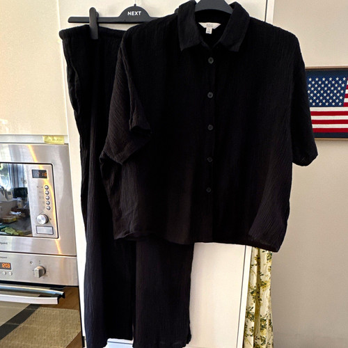 Next black crinkle piece - black,