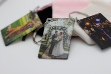 Personalised Photo Keychain Custom Acrylic Keyring Any Photo Birthday Gift