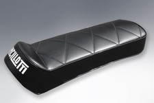 LAMBRETTA  ANCILLOTTI CUT BACK SEAT  & CATCH BLACK/ WHITE PIPING FREE DELIVERY