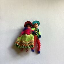 Vintage South American Worry Dolls Brooch Pin