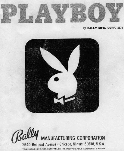 Bally pinball playboy manual - bally,