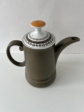 Woods England Teapot / Coffee pot Retro - Green with patterned lid - mid century