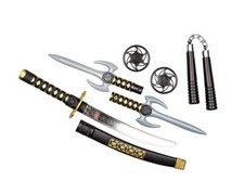 NINJA Weapon Set Prop Adult Kids Martial Art Halloween Ninjas Fancy Dress Age 3+