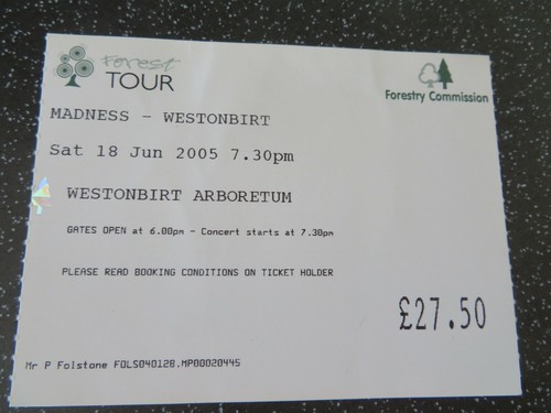 Madness concert ticket - ticket,