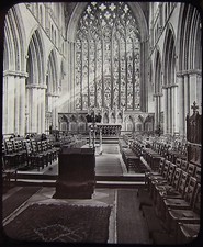 Glass Magic Lantern Slide CARLISLE CATHEDRAL - CHOIR C1890 PHOTO ENGLAND