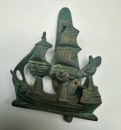Vintage brass clipper ship - clipper,