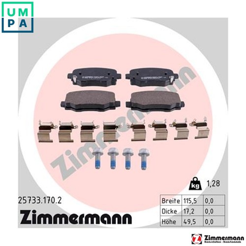 Brake pad set disc - brake,