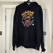 Netflix Stranger Things Hellfire Club Black Hoodie Size XX LARGE