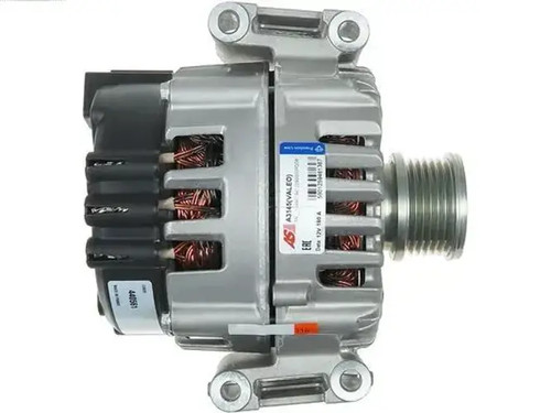 Alternator with freewheel belt