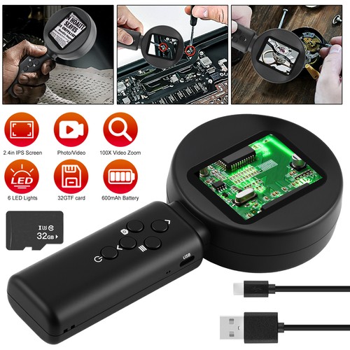 100x digital microscope 1080p - microscope,