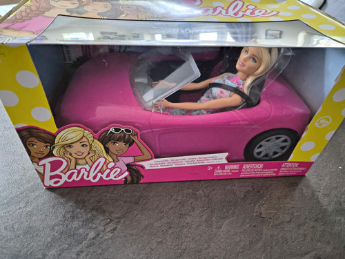 Barbie doll pink convertible - barbie,
