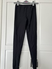 Dance Stirrup Leggings Black Lycra Size 3 Large Child Jazz/Tap/Acro